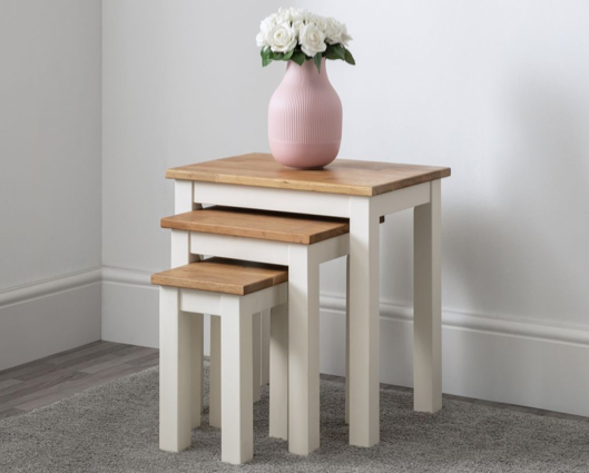 Cacey Nest Of 3 Tables-White & Oak