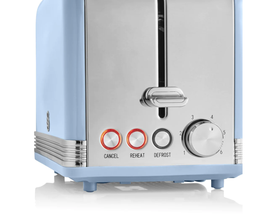 Swan Retro 2 Slice Toaster Blue