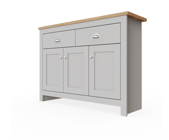 Lincoln 3 Door 2 Drawer Sideboard- Light Grey