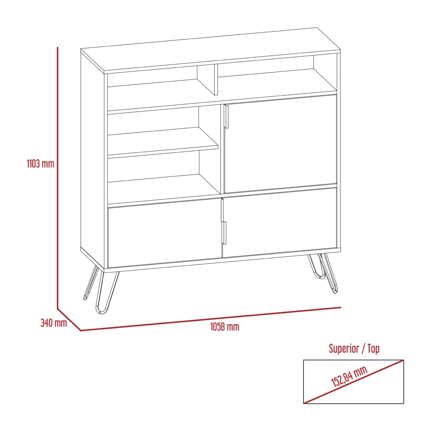 Viva High Sideboard