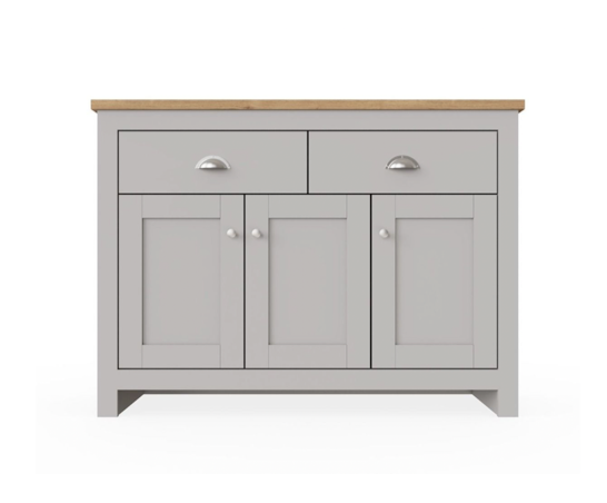 Lincoln 3 Door 2 Drawer Sideboard- Light Grey
