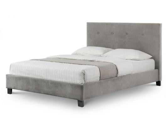 Shoreham High Headboard King Bed- Slate Velvet