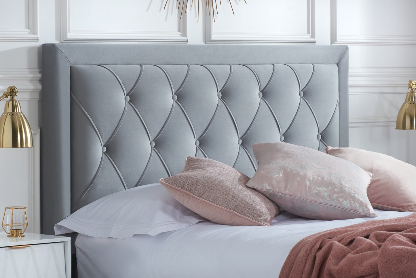 Winston Super King Bed - Grey