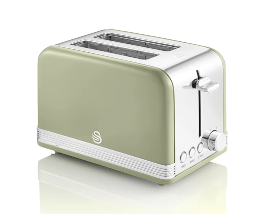 Swan Retro 2 Slice Toaster Green