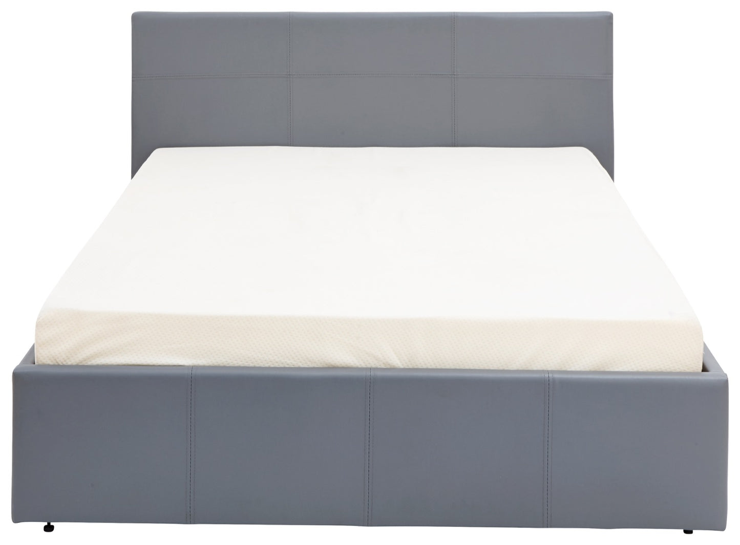 Serena Small Double Side Lift Ottoman Bed-Grey