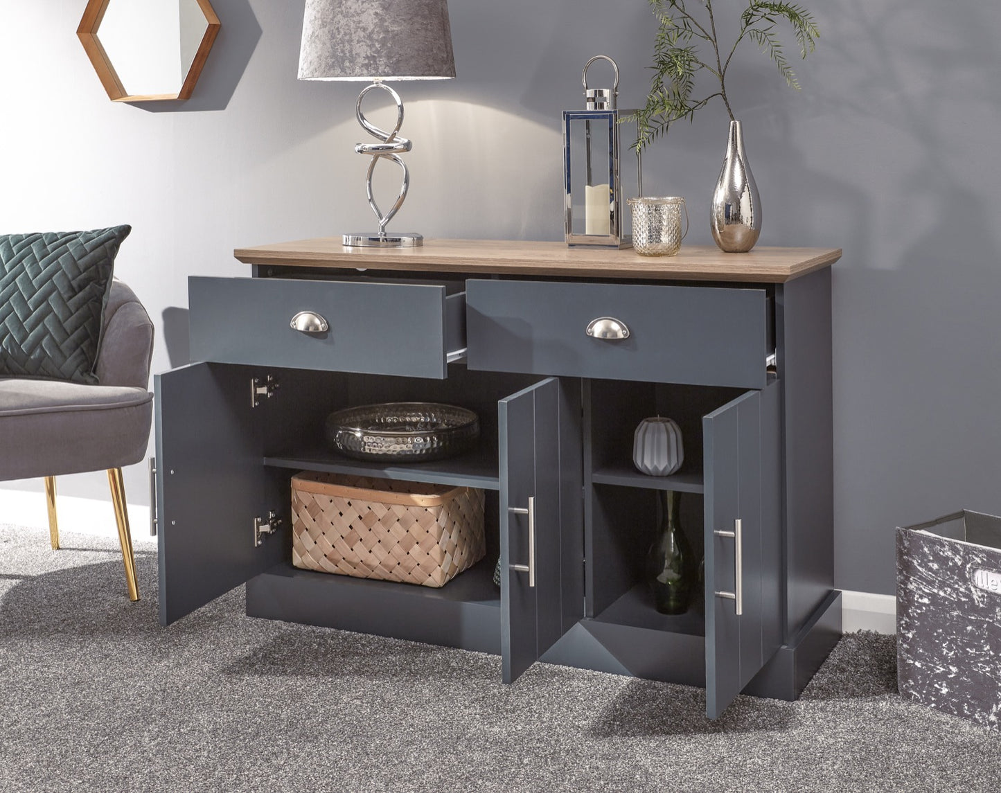 Kinsley Large Sideboard-Blue