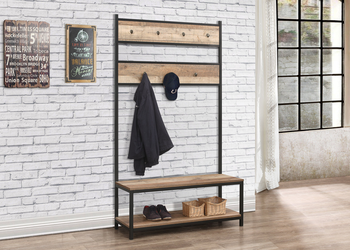 Downtown Coat Rack & Bench