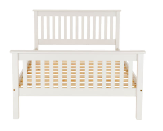 Matteo 4' Bed High Foot End - White