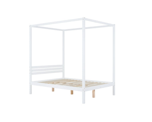Madrid Four Poster King Bed - White
