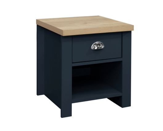 Harper 1 Drawer Lamp - Navy