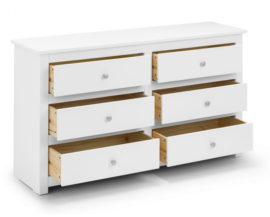 Cassini 6 Drawer Chest-White