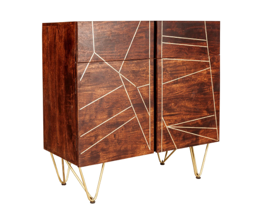 Dark Gold 2 Door Medium Sideboard