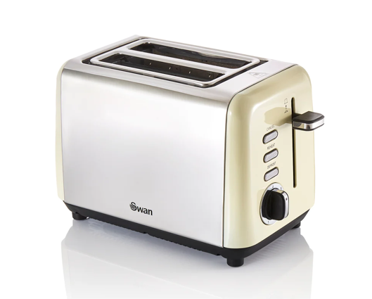 Swan Townhouse 2 Slice Toaster Cream
