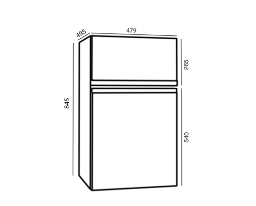 SIA UFF01BL 88L Under Counter 2 Door Fridge Freezer Black