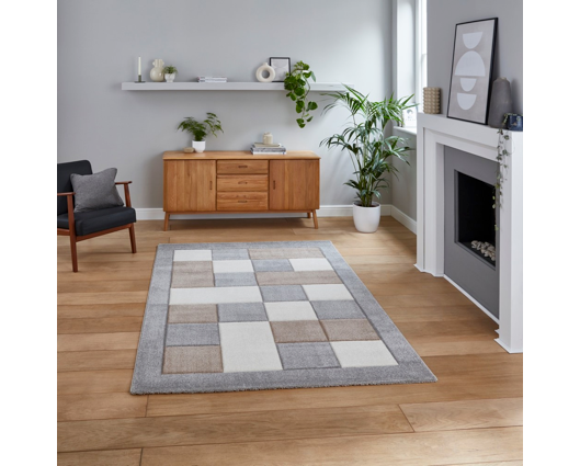 Brooke Grey/Beige - 80cm x 150cm