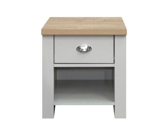 Harper 1 Drawer Lamp Table - Grey
