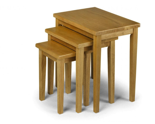 Clara Nest of Tables-Natural Oak Finish