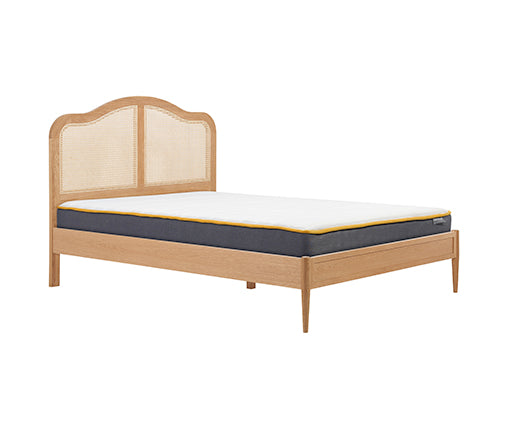 Lee King Rattan Bed - Oak