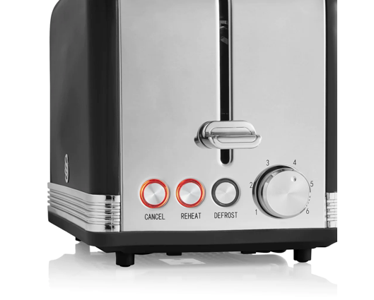 Swan Retro 2 Slice Toaster Black