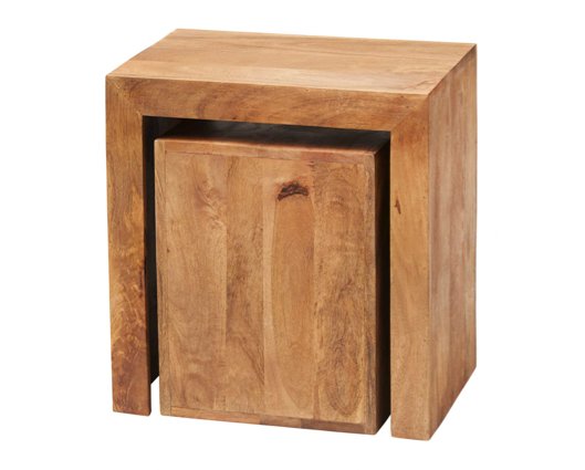 Sapeli Light Cubed Nest of 2 Tables