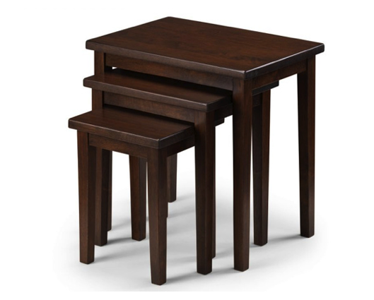 Clara Nest of Tables-Mahogany Finish