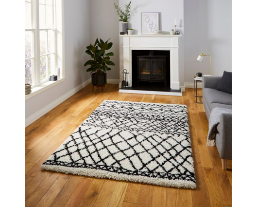 Sacha White/Black - 120cm x 170cm