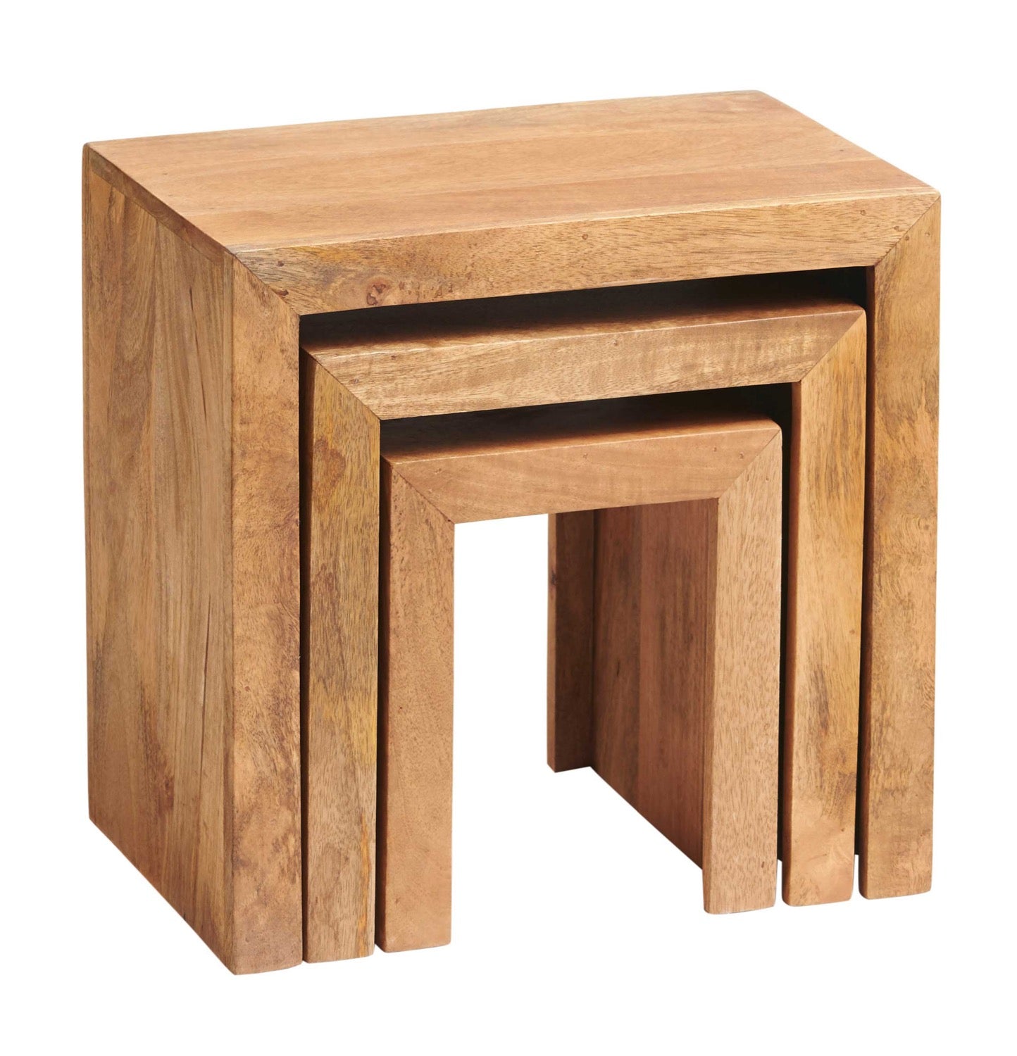 Sapeli Light Nest of 3 Tables
