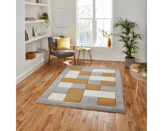 Brooke Grey/Yellow - 80cm x 150cm