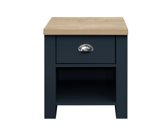 Harper 1 Drawer Lamp - Navy