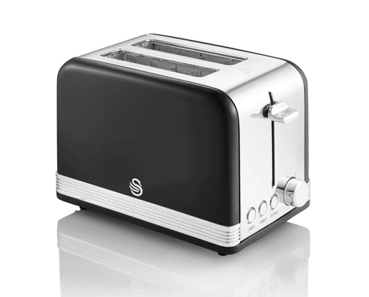 Swan Retro 2 Slice Toaster Black
