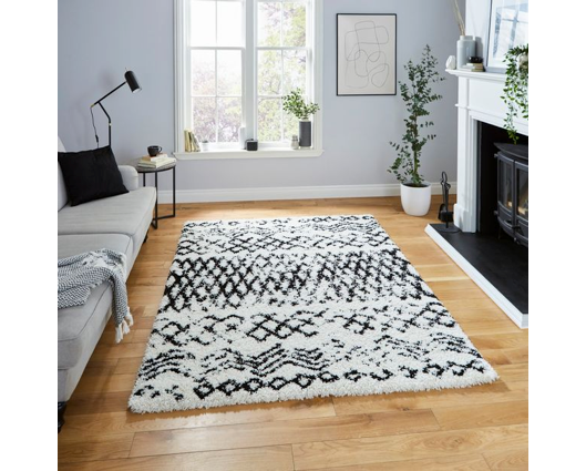 Saira Rug White/Black- 120cm x 170cm