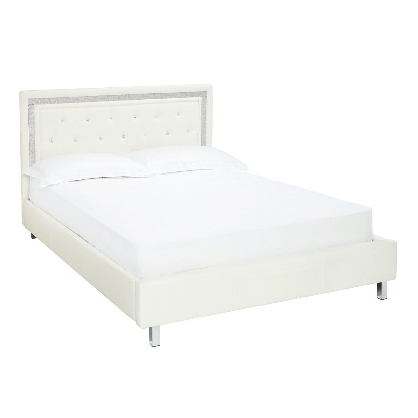 Crystalle King Bed - White