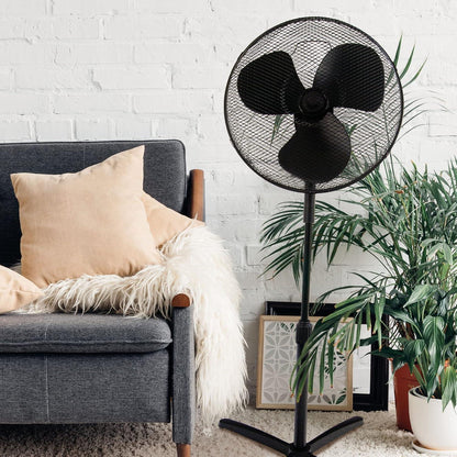 Igenix 16" Pedestal Fan Black