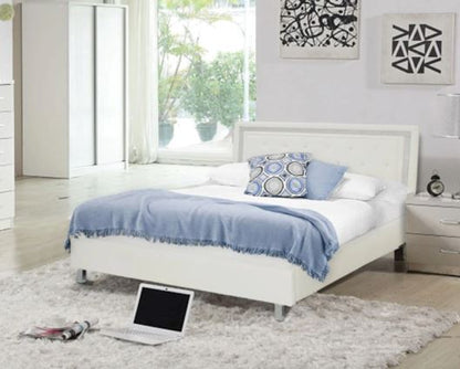 Crystalle King Bed - White
