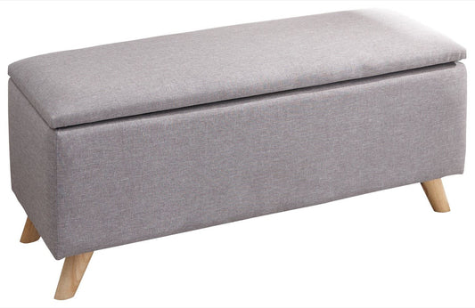Scorento Ottoman Storage Unit-Light Grey