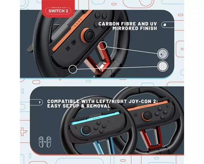 Nintendo Switch 2 Console with Stealth Racing Wheels - Twin Pack