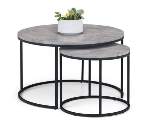 Skylar Concrete Round Nesting Coffee Table