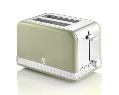 Swan Retro 2 Slice Toaster Green