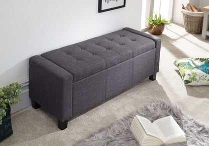 Verona Ottoman Bench-Charcoal