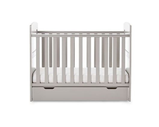 Grady Mini Cot Bed & Under Drawer - Warm Grey