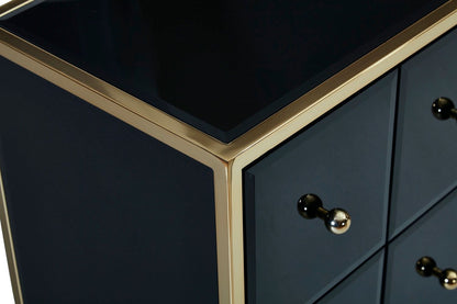 Fabian Merchant Chest - Black & Gold