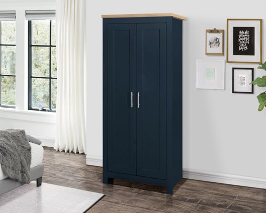 Harper 2 Door Wardrobe - Navy