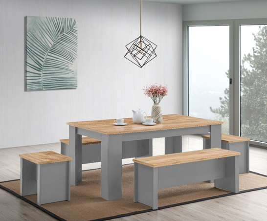 Lincoln 1 Door 3 Drawer Sideboard- Light Grey