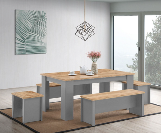 Lincoln 1 Door 3 Drawer Sideboard- Light Grey