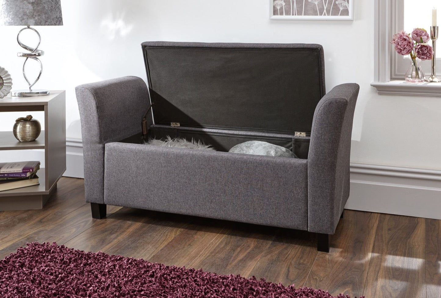 Vanessa Window Seat-Charcoal