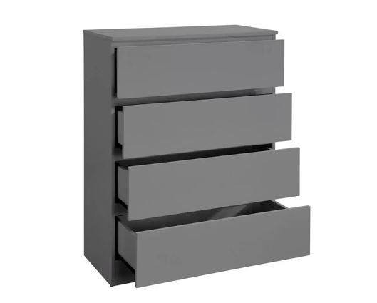 Oakley 4 Drawer Chest- Grey