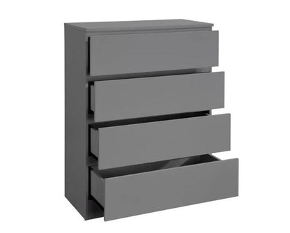 Oakley 4 Drawer Chest- Grey