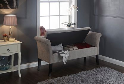 Bex Window Seat-Silver Chenille