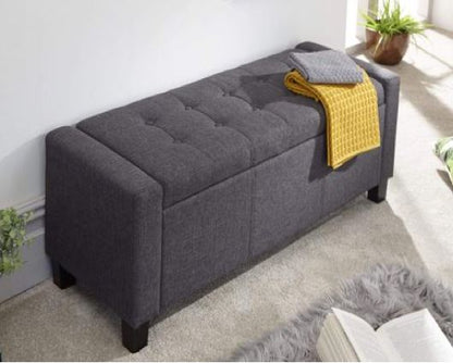 Verona Ottoman Bench-Charcoal