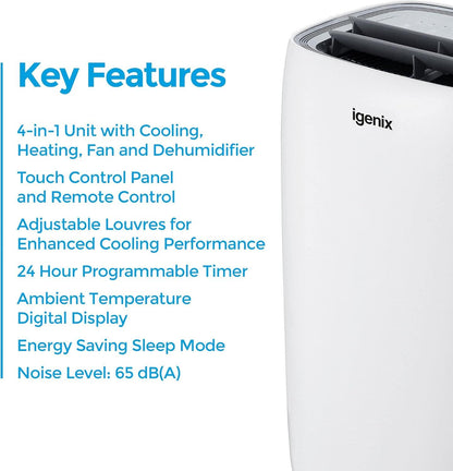 Igenix 9000 BTU Portable Air Conditioner and Heater